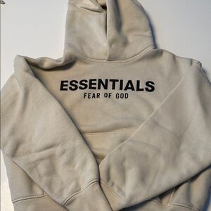 Fear of God Essentials Beige Hoodie